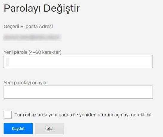 Netflix Şifre Değiştirme Nasıl Yapılır?