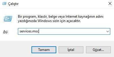 windows 10 arama çubuğuna yazı yazamıyorum