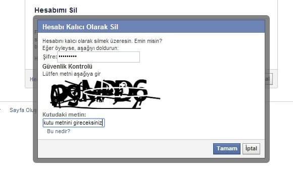 Facebook Hesap Dondurma ve Hesap Silme