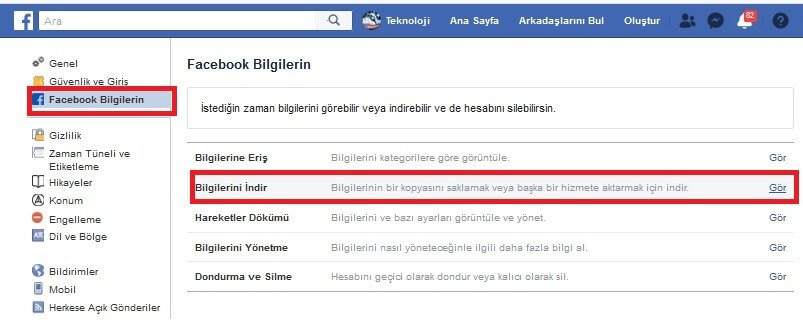 Facebookta Eski Mesajları Arayın!