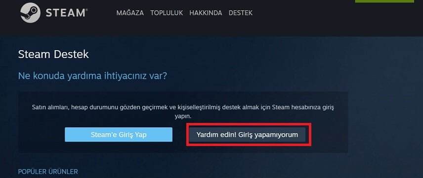 Steam Hesap Kurtarma