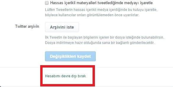 5 Adımda Twitter hesap dondurma