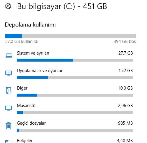 9 Adımda Windows 10 Gereksiz Dosyaları Silme