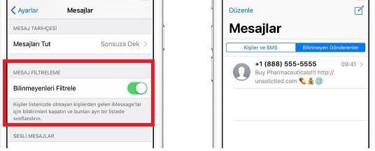 Android ve IOS'ta istenmeyen SMS'leri engelleme