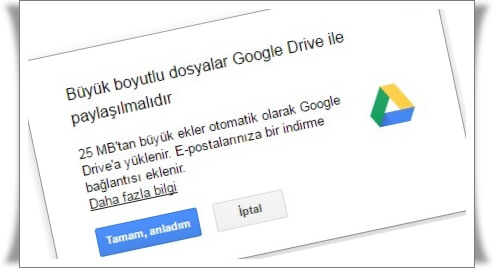 GMail ile 25 MB’dan Büyük Dosya Nasıl Gönderilir ?