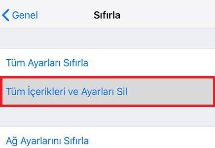 iPhone Tüm Ayarları Sıfırlayınca Neler Silinir ?