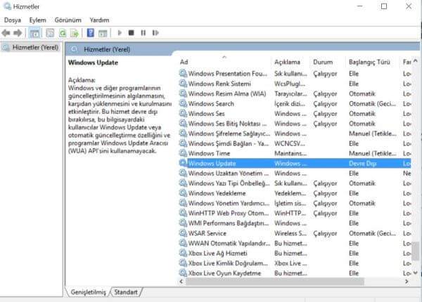 Windows 10 güncellemelerini kapatma