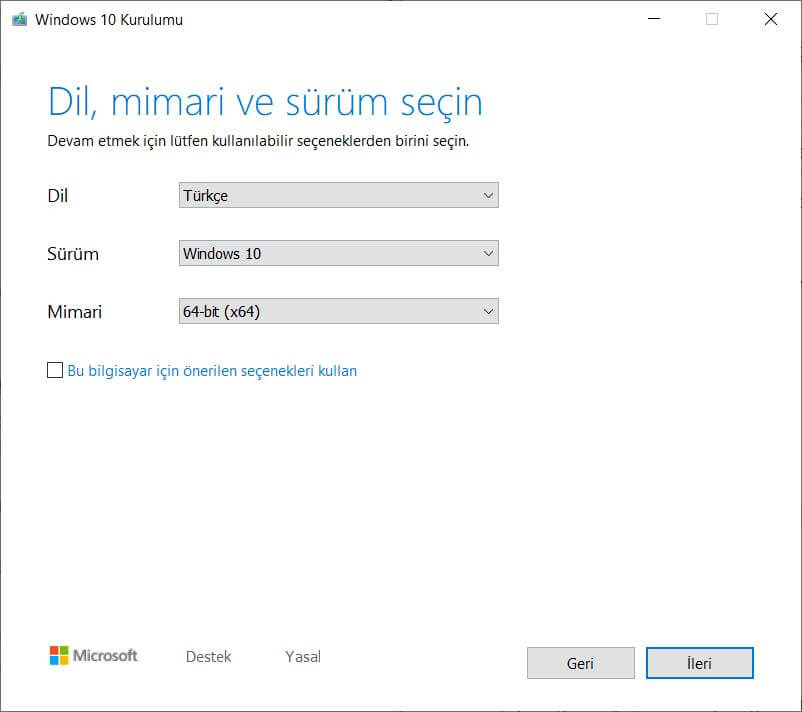 Windows 10 Türkçe ISO İndirme ve Kurulum Rehberi