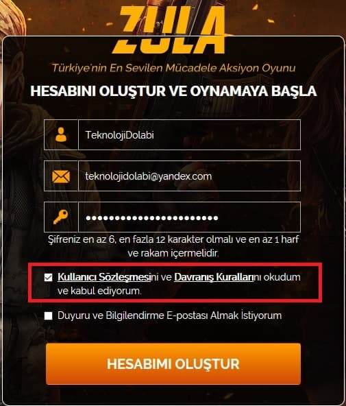 Zula Yeni Hesap açma Nasıl Yapılır ?