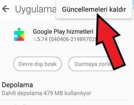 Google Play Hizmetleri durduruldu hatası çözümü
