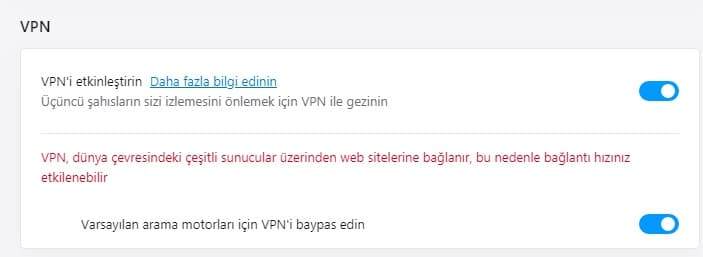 Opera'da VPN nasıl açılır ?