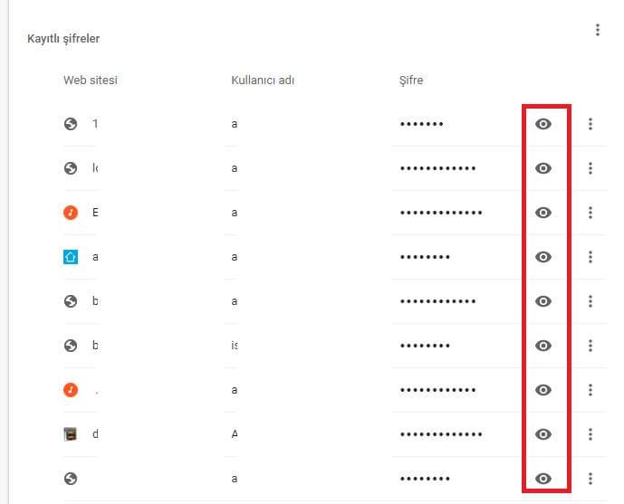 Google Chrome Kayıtlı Şifreleri Görme