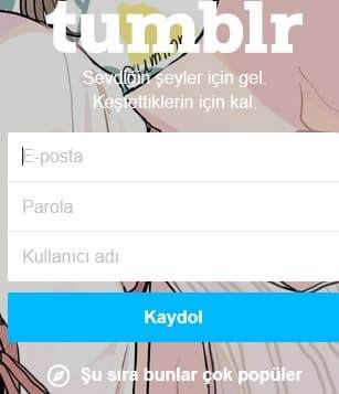 Tumblr Hesabı Nasıl Açılır ?