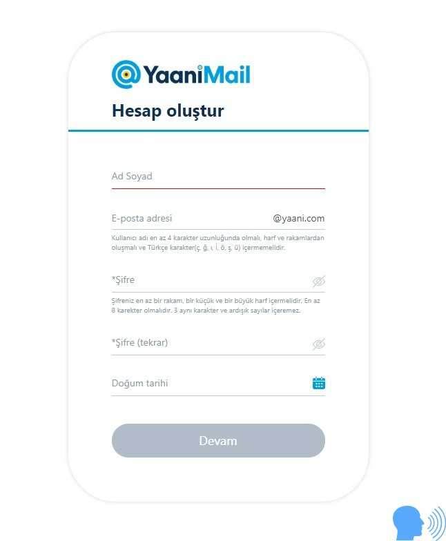 Yaani mail adresi, yaani mail hesap aç, yaani mail adresi alma