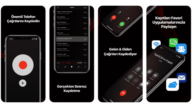iPhone telefon konuşması kaydetme, iphone çağrı kaydedici, iphone görüşme kayıt programı