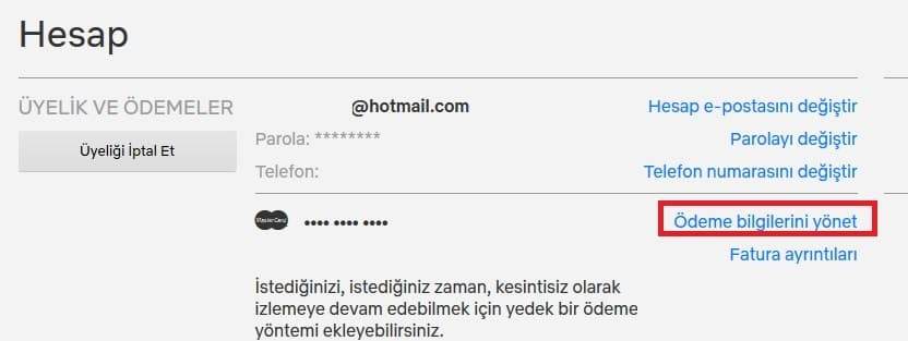 netflix otomatik ödeme kapama, netflix otomatik ödeme talimatı kapatma, netflix üyelik iptali, Netflix kredi kartı silme