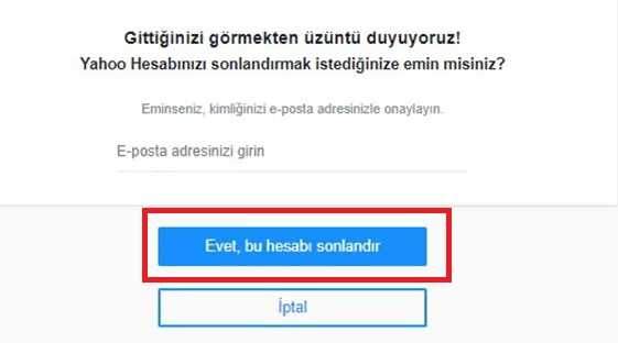 yahoo mail hesap silme, yahoo hesap silme linki, yahoo mail hesabı silme linki