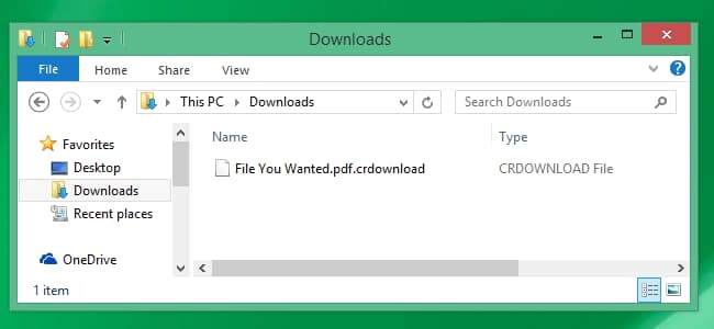 crdownload nedir, crdownload nasıl açılır, crdownload dosyası devam ettirme