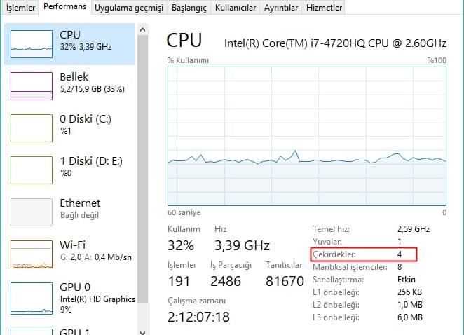 işlemci çekirdek sayısı nedir, çekirdek sayısı nasıl öğrenilir, işlemci çekirdek sayısı arttırma