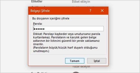 Excel Şifre Koyma, Word Şifre Koyma, Powr Point Şifre Koyma