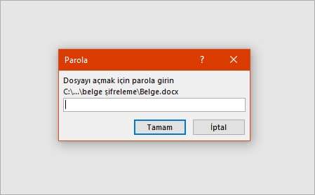 Excel Şifre Koyma, Word Şifre Koyma, Powr Point Şifre Koyma