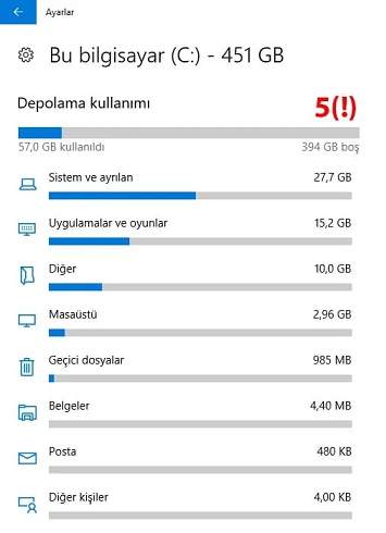 sabit diskteki gereksiz dosyaları silme,Disk temizleme, gereksiz dosyaları silme