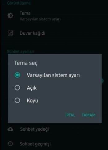 WhatsApp karanlık mod,Whatsapp karanlık mod nasıl yapılır,Whatsapp siyah mod nasıl yapılır