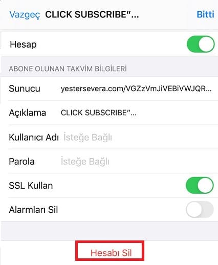 iPhone takvim virüsü, iPhone takvim virüsü silme,iPhone takvim virüsü temizleme,Click subscribe takvim silme