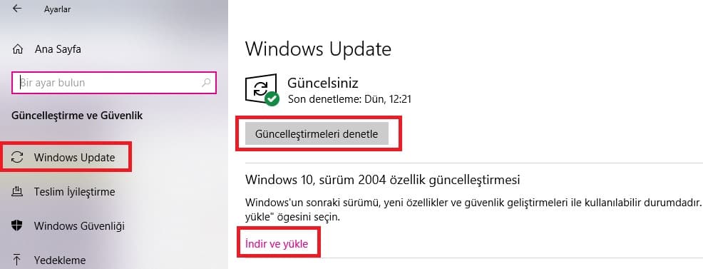 Windows 10 2004 güncellemesi,Windows 10 2004 indir,Windows 10 2004 ISO