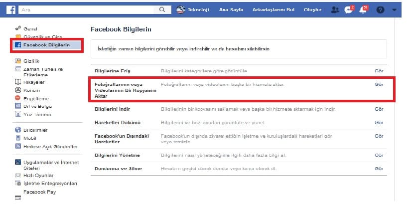 facebook fotoğraflarını yedekleme, facebook yedekleme