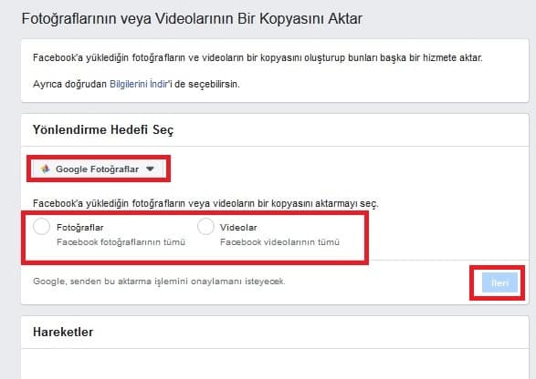 facebook fotoğraflarını yedekleme, facebook yedekleme