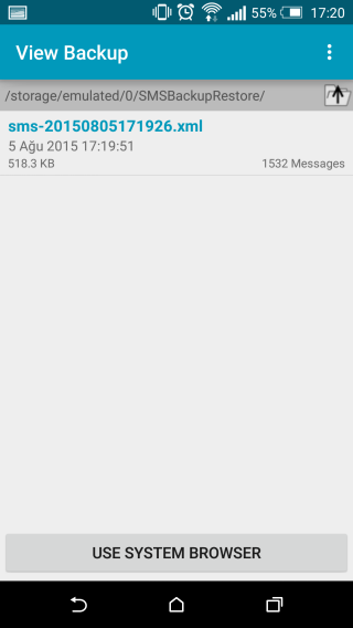 Android Telefonlarda SMS Yedekleme ve Geri Yükleme İşlemi