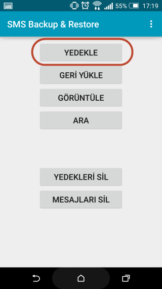 Android Telefonlarda SMS Yedekleme ve Geri Yükleme İşlemi