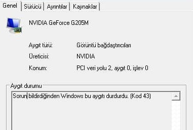 Sorun bildirdiği için Windows bu aygıtı durdurdu (Kod 43) hatası nasıl çözülür?