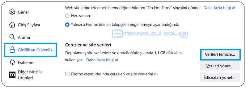 Tarayıcılarda Cache Temizleme