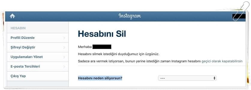 Instagram Hesabı Nasıl Silinir?