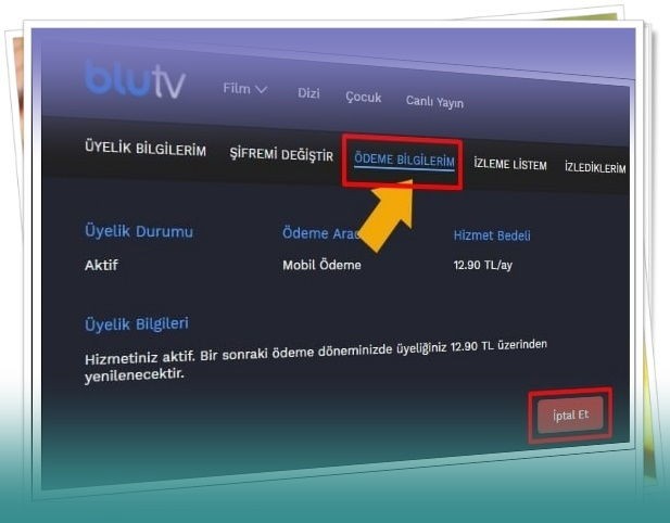 BluTV Hesap Silme