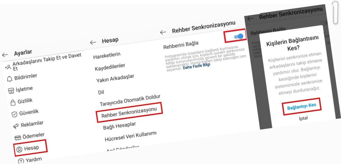 Instagram Rehber Senkronizasyonu Nasıl Kapatılır?