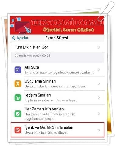 iPhone Kilit Ekranı Kamera Kaldırma Nasıl Yapılır?