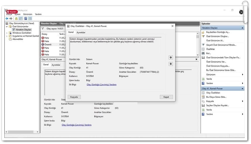 Kernel Power 41 Hatası Nasıl Çözülür?