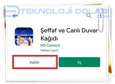 Telefonda Şeffaf Duvar Kağıdı Nasıl Yapılır?