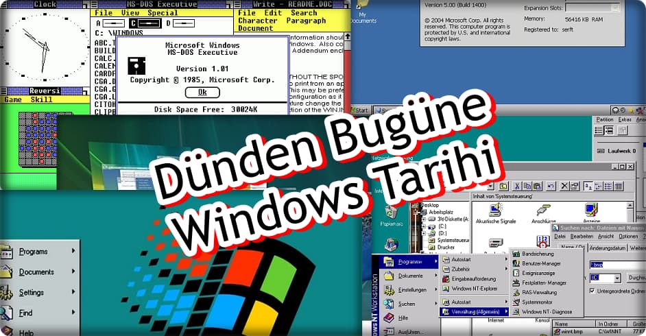 Sırasıyla Tüm Windows Sürümleri!