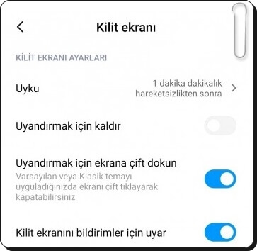 Xiaomi telefonda ekran kapanma süresi nasıl ayarlanır?