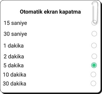 Oppo telefonda ekran kapanma süresi nasıl ayarlanır?