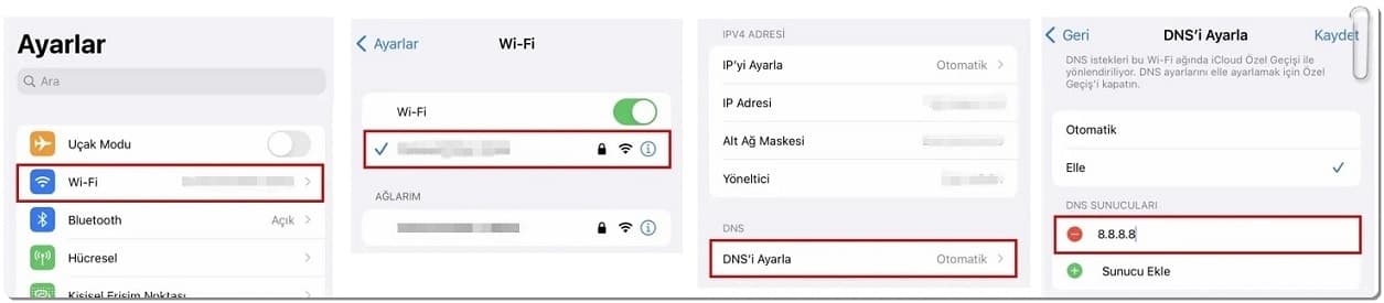 4 Adımda iPhone DNS Değiştirme!