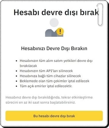 Binance hesabı nasıl kapatılır?