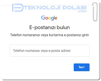 Unutulan Google Hesabı Kullanıcı Adı ve Şifresi Nasıl Alınır?