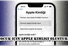 Çocuk için Apple Kimliği Oluşturma