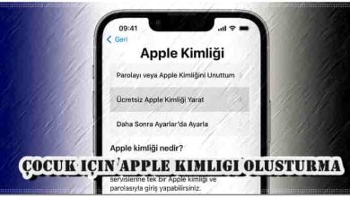 Çocuk için Apple Kimliği Oluşturma