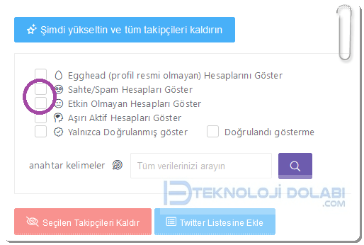 Twitter Aktif Olmayan Hesapları Silme